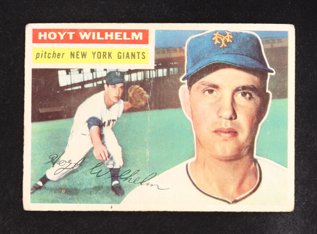 Hoyt Wilhelm 1956 Topps #307 at PristineAuction.com Hoyt Wilhelm 1956 Topps #307 at PristineAuction.com