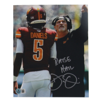 Dan Quinn Signed Commanders 8x10 Photo Inscribed "Raise Hail" (Beckett) at PristineAuction.com