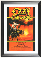 1986 "Ozzy Osbourne & Metallica" Fort Worth Concert Custom Framed Poster at PristineAuction.com