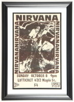 1989 "Nirvana" Omaha Concert Custom Framed Poster at PristineAuction.com