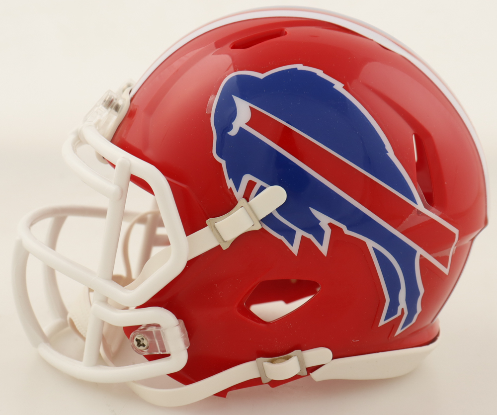 Thurman Thomas Signed Bills Throwback Alternate Speed Mini Helmet (JSA) at PristineAuction.com Thurman Thomas Signed Bills Throwback Alternate Speed Mini Helmet (JSA) at PristineAuction.com