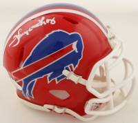 Thurman Thomas Signed Bills Throwback Alternate Speed Mini Helmet (JSA) at PristineAuction.com