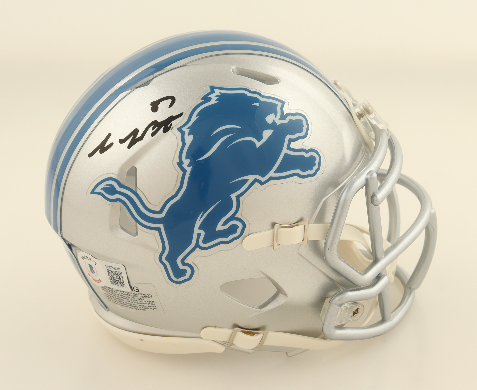 Sam LaPorta Signed Lions Speed Mini Helmet (Beckett) at PristineAuction.com Sam LaPorta Signed Lions Speed Mini Helmet (Beckett) at PristineAuction.com