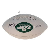 Aaron Rodgers Signed Jets Logo Football Inscribed "J-E-T-S" (Fanatics) at PristineAuction.com