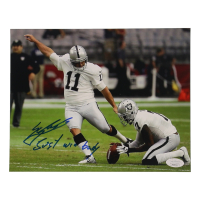 Sebasian Janikowski Signed Raiders 8x10 Photo Inscribed "Just Win Baby" (JSA) at PristineAuction.com