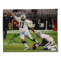 Sebasian Janikowski Signed Raiders 8x10 Photo Inscribed "Just Win Baby" (JSA) at PristineAuction.com