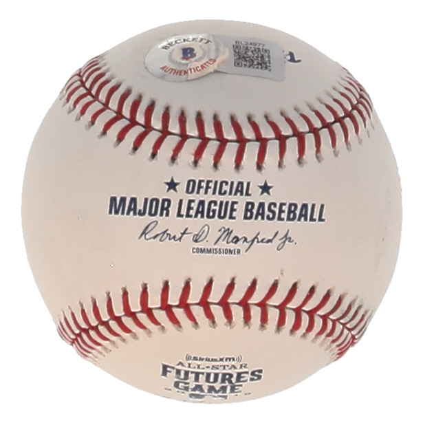 MacKenzie Gore Signed OML 2019 All-Star Futures Game Logo Baseball (Beckett) at PristineAuction.com MacKenzie Gore Signed OML 2019 All-Star Futures Game Logo Baseball (Beckett) at PristineAuction.com