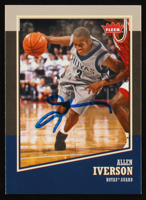 Allen Iverson Signed 2013-14 Fleer Retro #1 (JSA) at PristineAuction.com Allen Iverson Signed 2013-14 Fleer Retro #1 (JSA) at PristineAuction.com
