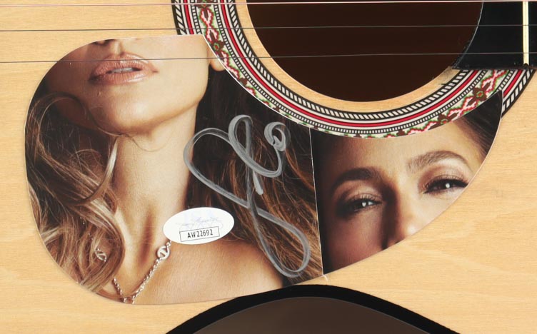 Jennifer Lopez Signed 38" Acoustic Guitar (JSA) at PristineAuction.com Jennifer Lopez Signed 38" Acoustic Guitar (JSA) at PristineAuction.com