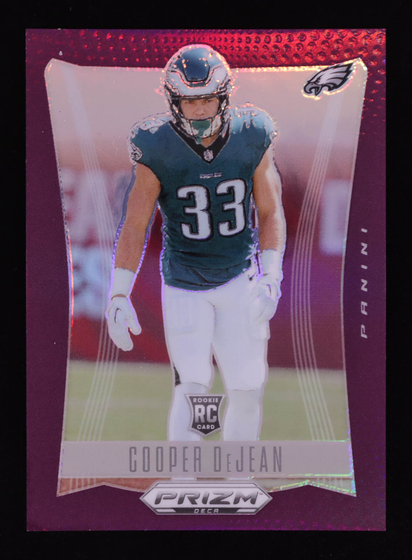 Cooper DeJean 2024 Panini Prizm Deca Prizms Purple #243 RC #32/99 at PristineAuction.com Cooper DeJean 2024 Panini Prizm Deca Prizms Purple #243 RC #32/99 at PristineAuction.com