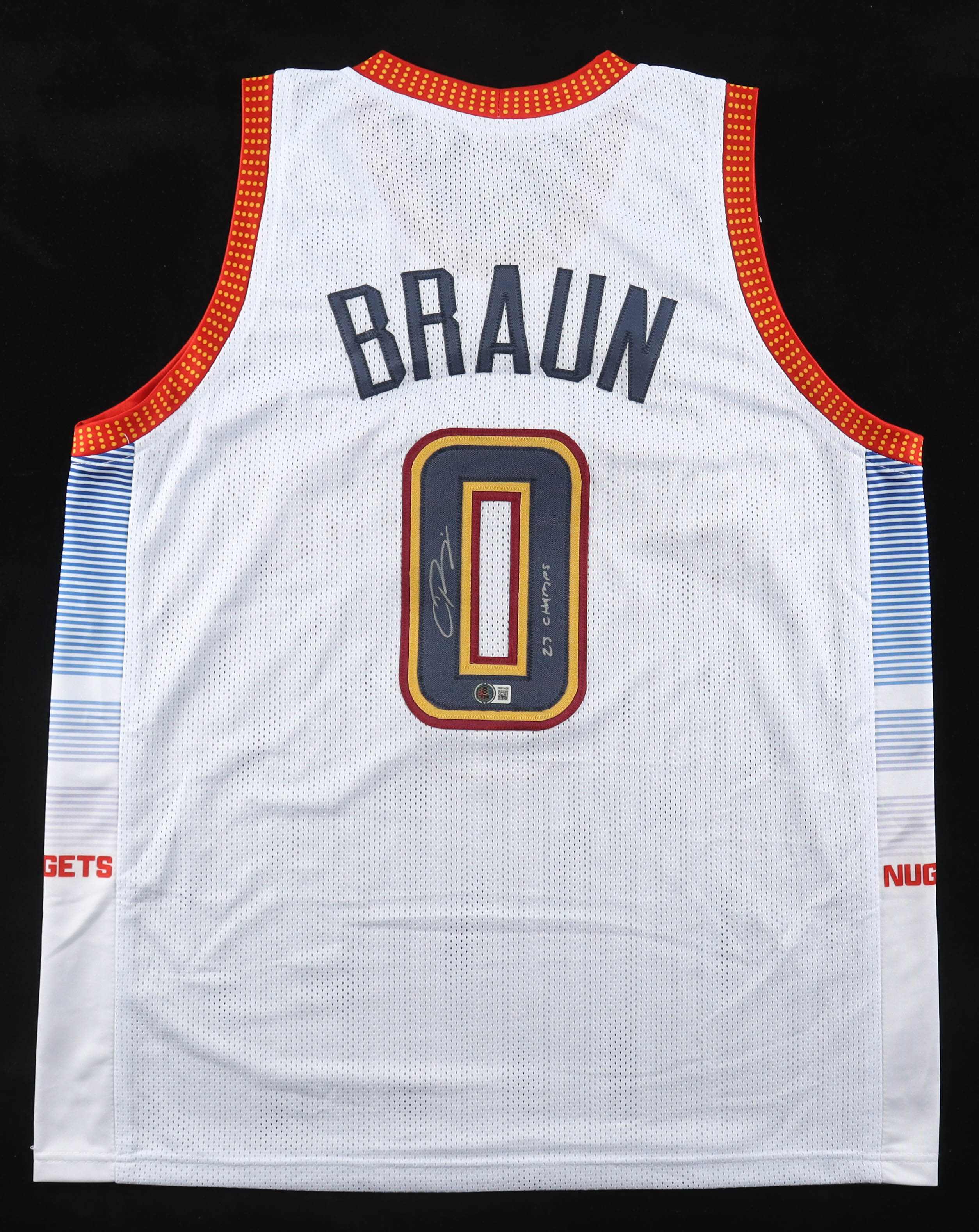 Christian Braun Signed Jersey Inscribed "23 Champs" (Beckett) at PristineAuction.com Christian Braun Signed Jersey Inscribed "23 Champs" (Beckett) at PristineAuction.com