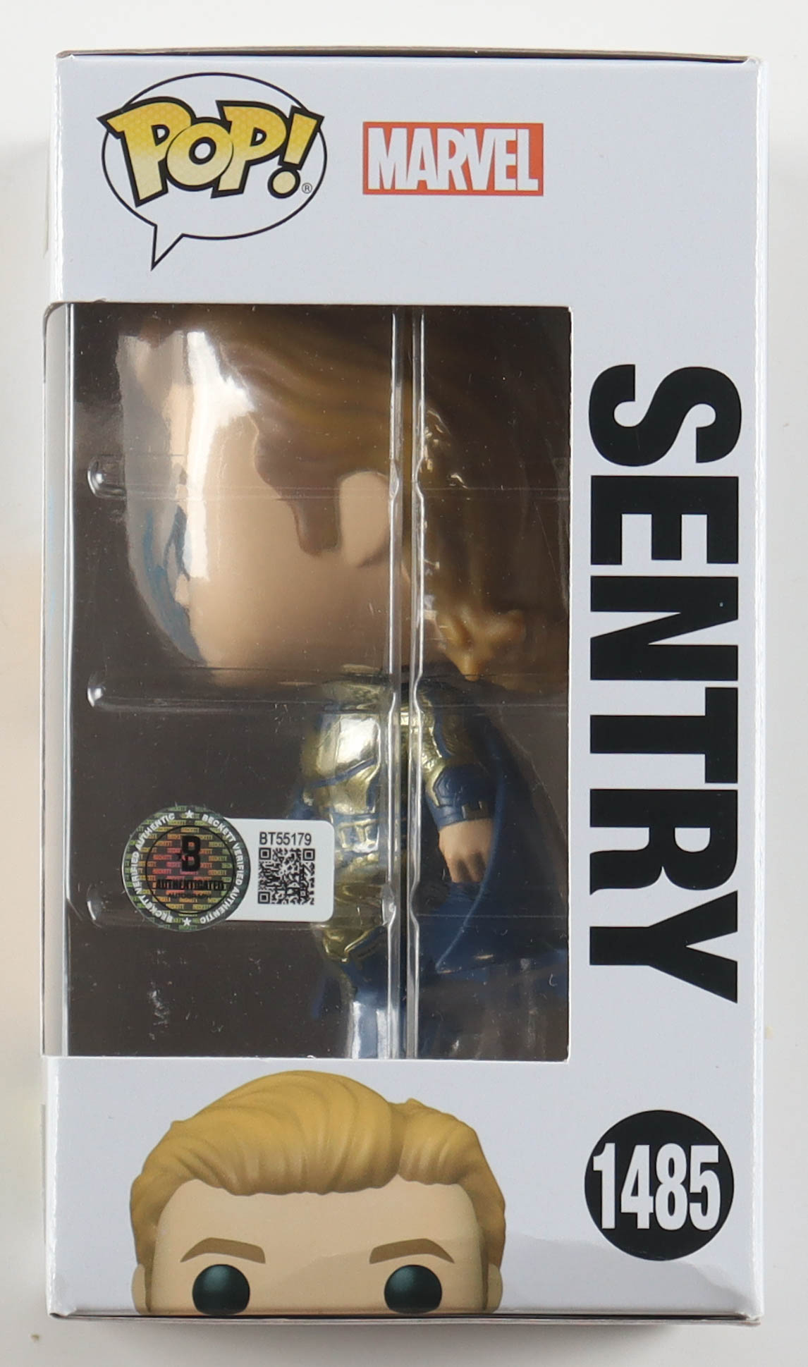 Lewis Pullman Signed "Thunderbolts*" #1485 Sentry Bobble-Head Funko Pop! Vinyl Figure (Beckett) at PristineAuction.com Lewis Pullman Signed "Thunderbolts*" #1485 Sentry Bobble-Head Funko Pop! Vinyl Figure (Beckett) at PristineAuction.com