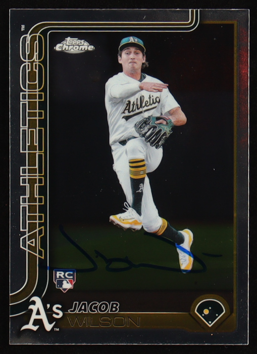Jacob Wilson Signed 2025 Topps Chrome #96 RC (JSA) at PristineAuction.com Jacob Wilson Signed 2025 Topps Chrome #96 RC (JSA) at PristineAuction.com