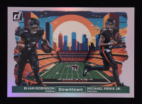 Bijan Robinson / Michael Penix Jr. 2024 Donruss Horizontal Downtown #12 RC at PristineAuction.com