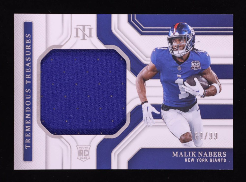 Malik Nabers 2024 Panini National Treasures Tremendous Treasures #63 #69/99 RC