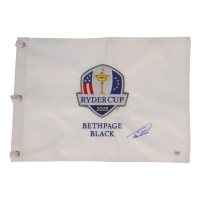 Tommy Fleetwood Signed 2025 Ryder Cup Golf Pin Flag (PSA) at PristineAuction.com