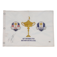 Bryson DeChambeau Signed 2025 Ryder Cup Golf Pin Flag (PSA) at PristineAuction.com
