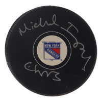 Michael Imperioli Signed Rangers Logo Hockey Puck Inscribed "Chris" (YSMS) at PristineAuction.com