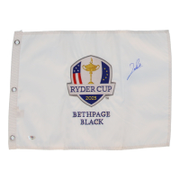 Jon Rahm Signed 2025 Ryder Cup Golf Pin Flag (PSA) at PristineAuction.com