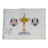 Bryson DeChambeau Signed 2025 Ryder Cup Golf Pin Flag (PSA) at PristineAuction.com