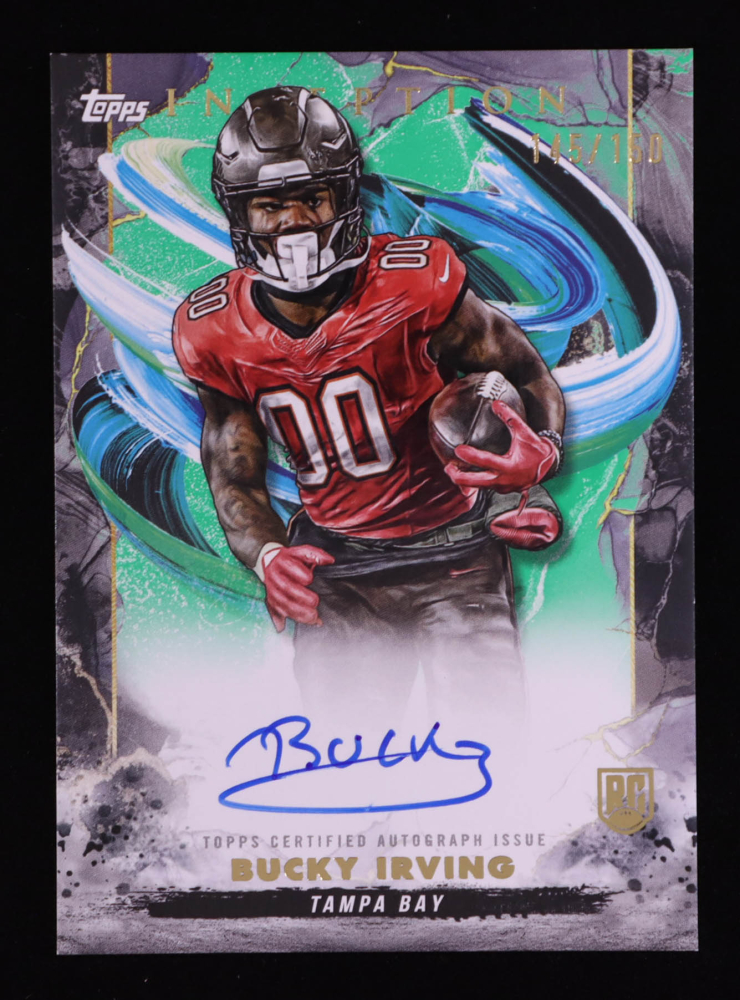 Bucky Irving 2024 Topps Inception Rookie Autographs Green #RABI RC #145/150
