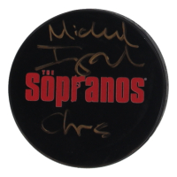 Michael Imperioli Signed "The Sopranos" Logo Hockey Puck Inscribed "Chris" (YSMS) at PristineAuction.com