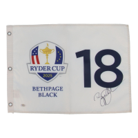 Bryson DeChambeau Signed 2025 Ryder Cup Golf Pin Flag (PSA) at PristineAuction.com