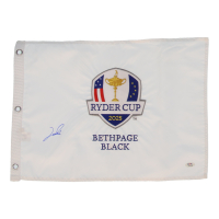 Jon Rahm Signed 2025 Ryder Cup Golf Pin Flag (PSA) at PristineAuction.com