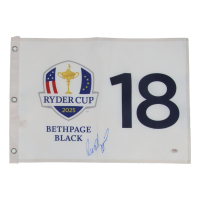 Rasmus Hojgaard Signed 2025 Ryder Cup Golf Pin Flag (PSA) at PristineAuction.com