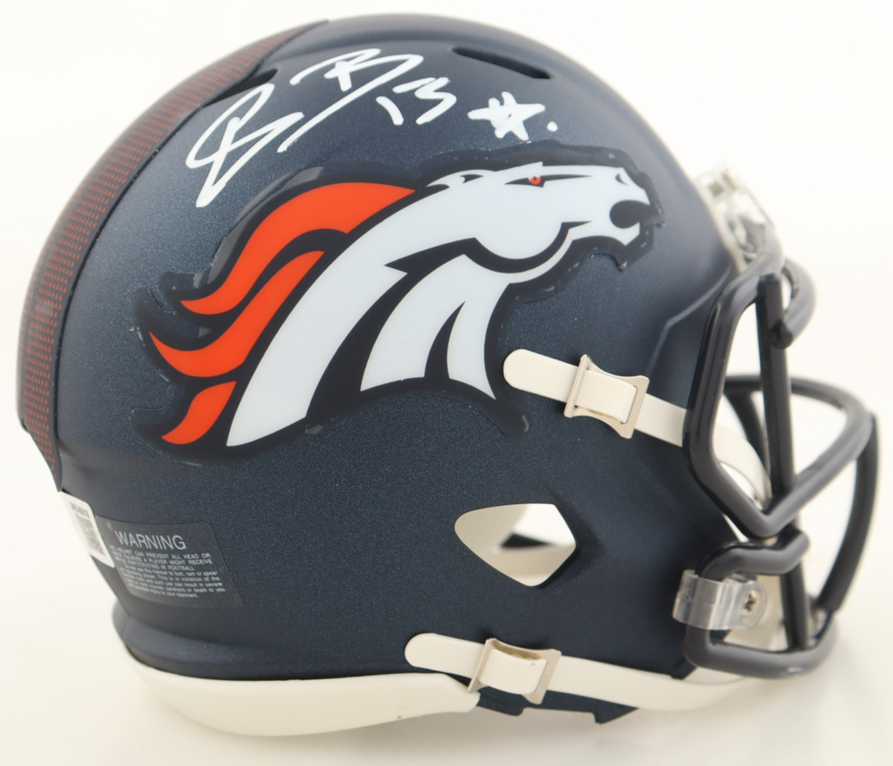 Pat Bryant Signed Broncos Speed Mini Helmet (Beckett) at PristineAuction.com Pat Bryant Signed Broncos Speed Mini Helmet (Beckett) at PristineAuction.com