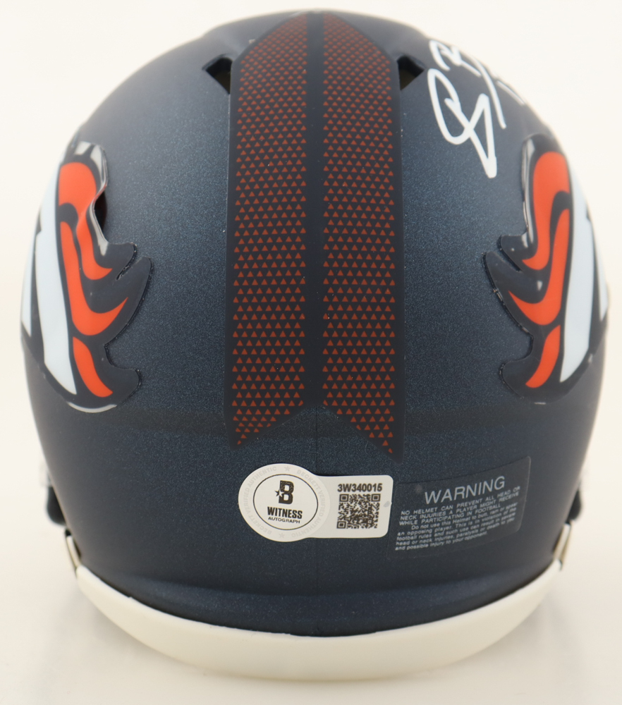 Pat Bryant Signed Broncos Speed Mini Helmet (Beckett) at PristineAuction.com Pat Bryant Signed Broncos Speed Mini Helmet (Beckett) at PristineAuction.com
