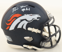 Riley Moss Signed Broncos Speed Mini Helmet (Beckett) at PristineAuction.com