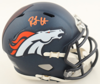 RJ Harvey Signed Broncos Speed Mini Helmet (JSA) at PristineAuction.com