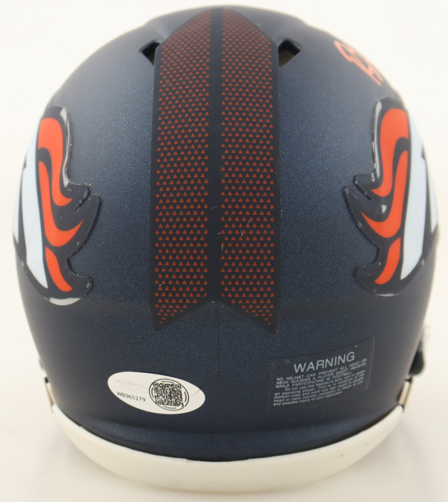 RJ Harvey Signed Broncos Speed Mini Helmet (JSA) at PristineAuction.com RJ Harvey Signed Broncos Speed Mini Helmet (JSA) at PristineAuction.com