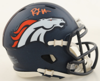 RJ Harvey Signed Broncos Speed Mini Helmet (JSA) at PristineAuction.com