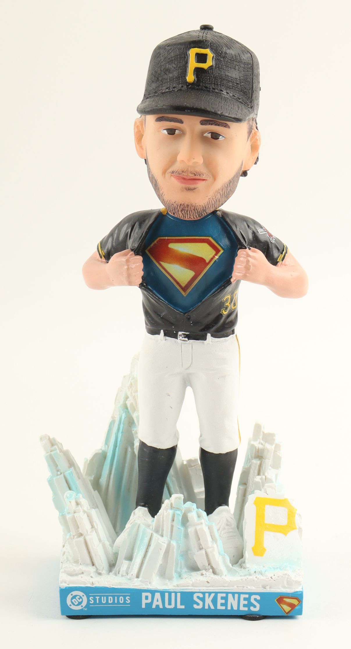 Paul Skenes 2025 DC Studios Superman Pirates Bobblehead With Original Packaging at PristineAuction.com Paul Skenes 2025 DC Studios Superman Pirates Bobblehead With Original Packaging at PristineAuction.com