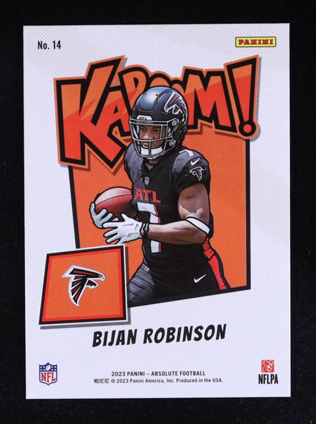 Bijan Robinson 2023 Absolute Kaboom Horizontal #14 RC at PristineAuction.com Bijan Robinson 2023 Absolute Kaboom Horizontal #14 RC at PristineAuction.com