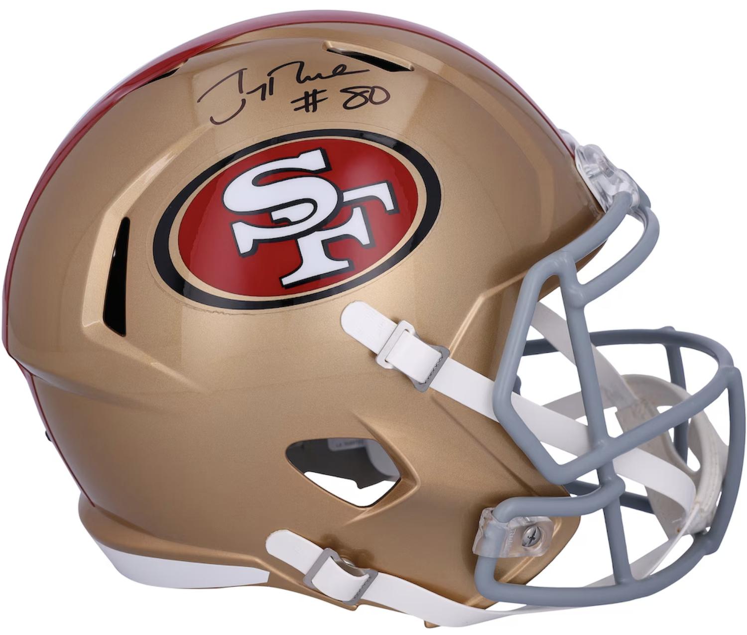 Jerry Rice Signed 49ers Full-Size Speed Helmet (Fanatics) at PristineAuction.com Jerry Rice Signed 49ers Full-Size Speed Helmet (Fanatics) at PristineAuction.com