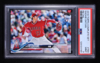 Shohei Ohtani 2018 Topps Base Set Photo Variations #700D RC / Pitching, Red Glove RETAIL FACTORY (PSA 9) at PristineAuction.com
