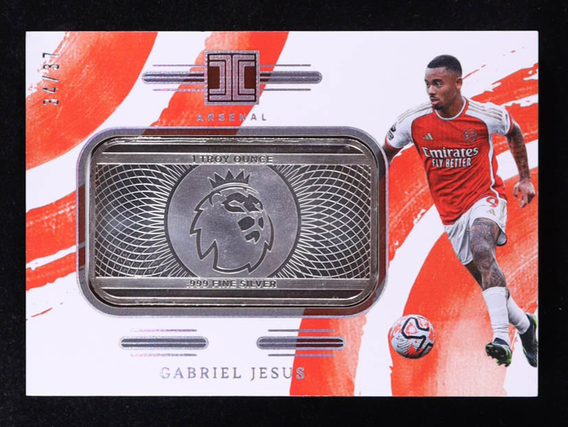 Gabriel Jesus 2023-24 Panini Impeccable English Premier League Premier League Logo Silver #7 #34/37 at PristineAuction.com Gabriel Jesus 2023-24 Panini Impeccable English Premier League Premier League Logo Silver #7 #34/37 at PristineAuction.com
