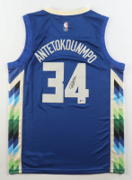 Giannis Antetokounmpo Signed Bucks Nike Authentic Jersey (Beckett) at PristineAuction.com
