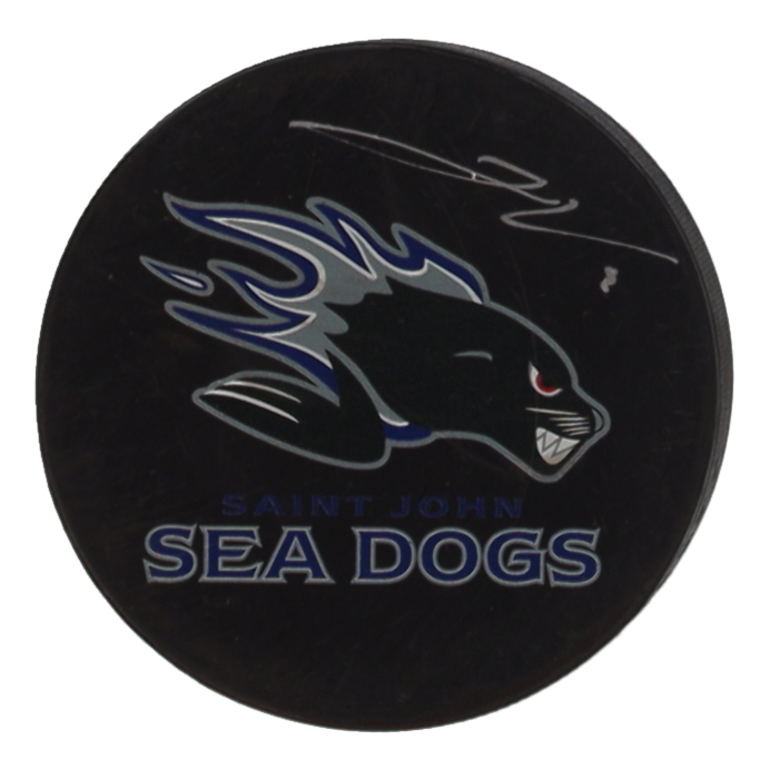 Joe Veleno Signed Saint John Sea Dogs Logo Hockey Puck (YSMS) at PristineAuction.com Joe Veleno Signed Saint John Sea Dogs Logo Hockey Puck (YSMS) at PristineAuction.com