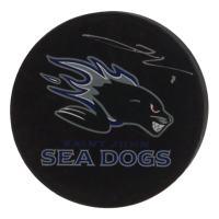 Joe Veleno Signed Saint John Sea Dogs Logo Hockey Puck (YSMS) at PristineAuction.com