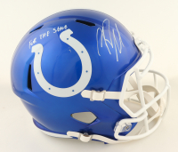Riley Leonard Signed Colts Full-Size Flash Alternate Speed Helmet Inscribed "For The Shoe" (JSA) at PristineAuction.com