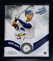 Derek Jeter Yankees LE Custom Framed Photo Display with Piece of Game-Used Baseball (MLB) at PristineAuction.com