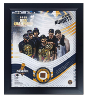 Nuggets LE NBA Champs Custom Framed Game-Used Basketball Piece Collage (Fanatics) at PristineAuction.com