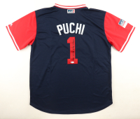Ozzie Albies Signed Authentic Majestic Jersey (Beckett) at PristineAuction.com