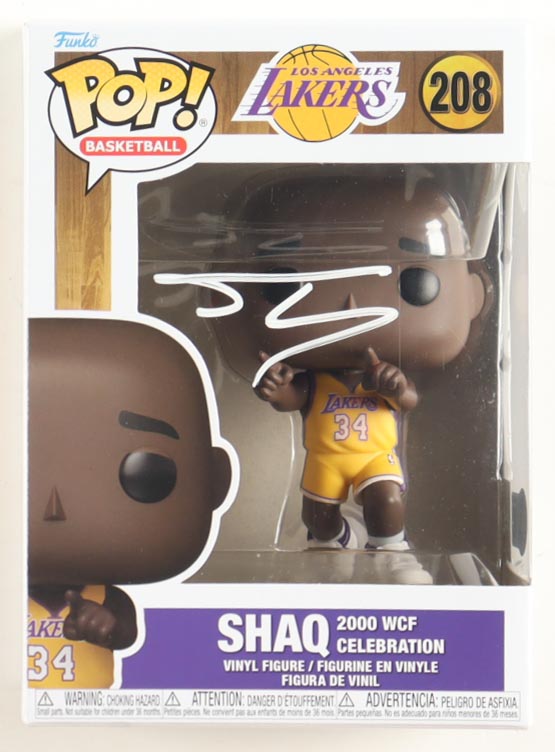 Shaquille O'Neal Signed "Lakers" #208 Shaq 2000 WCF Celebration Funko Pop! Vinyl Figure (Beckett) at PristineAuction.com Shaquille O'Neal Signed "Lakers" #208 Shaq 2000 WCF Celebration Funko Pop! Vinyl Figure (Beckett) at PristineAuction.com