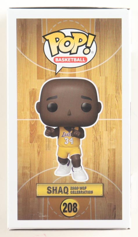 Shaquille O'Neal Signed "Lakers" #208 Shaq 2000 WCF Celebration Funko Pop! Vinyl Figure (Beckett) at PristineAuction.com Shaquille O'Neal Signed "Lakers" #208 Shaq 2000 WCF Celebration Funko Pop! Vinyl Figure (Beckett) at PristineAuction.com