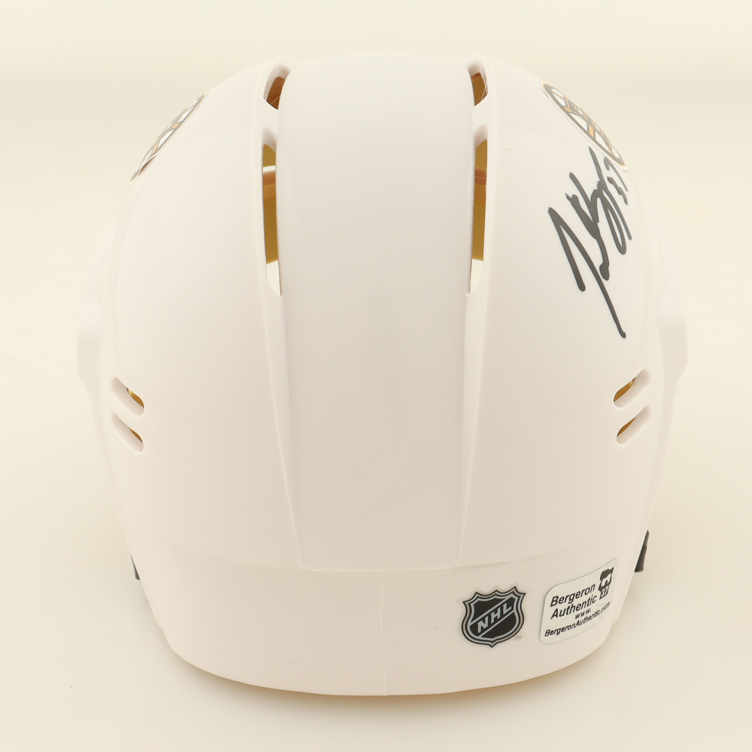 Patrice Bergeron Signed Bruins Mini Helmet Inscribed "Forever Bruin" (YSMS) at PristineAuction.com Patrice Bergeron Signed Bruins Mini Helmet Inscribed "Forever Bruin" (YSMS) at PristineAuction.com
